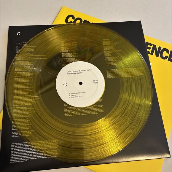 CORRESPONDENCE LP - 2LP Set Correspondence Limited Edition Yellow 2x Vinyl LP - Picture 5 of 11